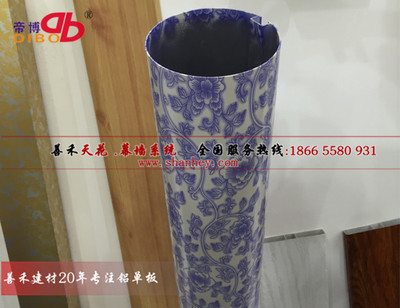 廠家直銷(xiāo)各種規(guī)格鋁方通吊頂材料，圓形鋁通天花，青花瓷圓管吊頂